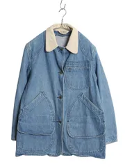 【お得なクーポン配布中!】 80s エルエルビーン デニム ハンティング ジャケット レディース L ヴィンテージ アウトドア カバーオール ハーフ コート 襟 コーデュロイ