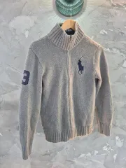 ポロ ラルフローレン ジップアップ カーディガン L (14-16) レディース 44 55