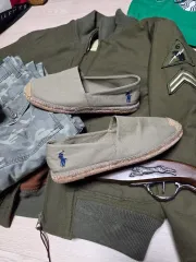 (1回着用) POLO RALPH LAUREN キャンバス靴 ローファー スリッポン