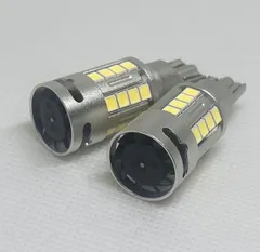 安心1年保証 爆光 ヘッドライト級 静音ファン搭載 T16  LED バックランプ 純白 New 特注ハイパワーLEDチップ24基搭載 12000lx キャンセラー内蔵 2個SET ポン付け 車検対応 高品質