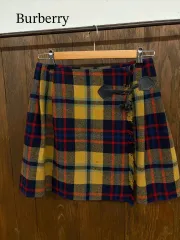 バーバリー 正規品 チェック ウール ミニスカート
