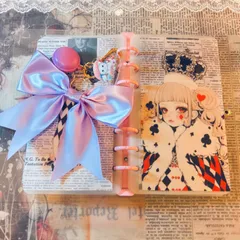A6 savingリフィル 家計管理 6枚 ◎ unichoco トランプガール バインダー 6穴対応 書き込み可能 ハンドメイド