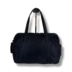 プラダ　PRADA ミニトートバッグ　ハンドバッグ　タッセルチャーム　フリンジ　テスートナイロン　ネイビー　紺色