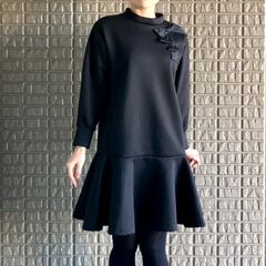 25SS美品】定価3万✴︎BEARDSLEY 袖パフジャガードワンピース 黒