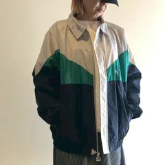 90s puma プーマ 襟付き 切り替えナイロン フーデッドジップジャケット ヴィンテージ Made in 台湾（メンズL）260104