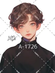 A-1726 メンズ ステッカー sticker 素材 コラージュ collage シール achashop