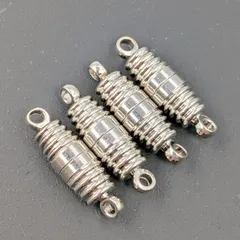 金具パーツ マグネット クラスプ 留め金 横線 シルバー 17mm 5個 ネックレス ブレスレット パーツ ハンドメイド ビーズクラブ