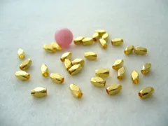 ビーズクラブ ロンデル メタルビーズ 金 楕円多面 小 50個 6mm メタルビーズ ブレスレット 金具 金属ビーズ パーツ