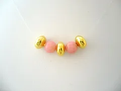 ビーズクラブ ロンデル メタルビーズ 金 ドーナッツ 7mm 50個 メタルビーズ ブレスレット 金具 金属ビーズ パーツ