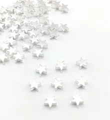 ビーズクラブ ロンデル メタルビーズ 星 シルバー 50個 5mm ブレスレット ネックレス 金具 金属ビーズ パーツ
