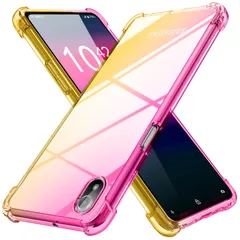 ギャラクシー A23 5G ケース 薄型 グラデーション色 ケース 軽量 TPU 耐衝撃 スマホケース 透明 米軍MIL規格取得 おしゃれ 黄変防止防塵一体型 人気 MD-JBK-025-01 ピンク/ゴールド