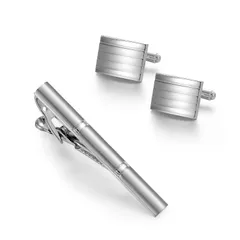 上品なネクタイピン カフスボタンセット メンズ 人気 シンプルでいておしゃれ感 日常仕事 結婚式等 高級ケース付き