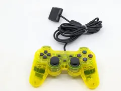 動作確認済み SONY 純正 PS2 DUALSHOCK2 コントローラー SCPH-10010 クリアイエロー