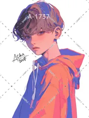 A-1737 メンズ ステッカー sticker 素材 コラージュ collage シール achashop