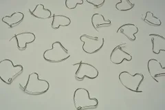 フープピアス ハート 銀 6個 23mm ピアス イヤリング ビーズクラブ