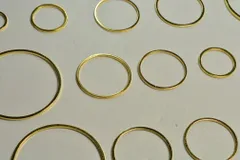 メタルフープ 14mm 8個 リング 太 プレーン 金 ピアス イヤリング パーツ ビーズクラブ