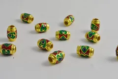 ビーズクラブ ロンデル メタルビーズ 色つき 樽型 3色 5個 11mm ブレスレット ネックレス 金具 金属ビーズ パーツ