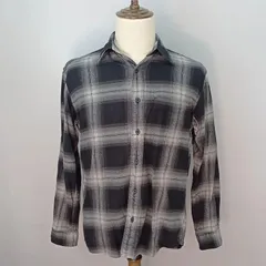 UNIQLO　Мサイズ　長袖シャツ　ネルシャツ　オンブレチェック　コットン100%　ユニクロ