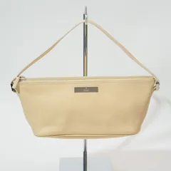 GUCCI レザー ポーチバッグ ハンドバッグ ベージュ ミニマル 上品 ミニバッグ 中古ブランドバッグ 35122519