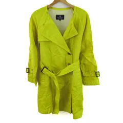 ブラーミン リネンコート アウター ベルト付き レディース 38サイズ イエロー Brahmin 【中古】