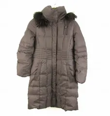 ニジュウサンク ダウンジャケット ジャンパー アウター ダウンコート ファー レディース 38サイズ ベージュ 23区 【中古】