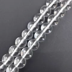 水晶 クリスタル ラウンド 約12mm 1連 約38cm 34玉 連売り クォーツ 透明 アクセサリー パーツ 材料 ビーズ ハンドメイド 浄化 魔除け ビーズクラブ