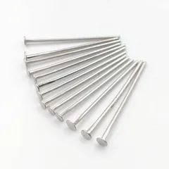 Tピン 24mm シルバー 銀 約300本 線径0.8mm 接続パーツ 基礎金具 材料 連結パーツ ハンドメイド アクセサリーパーツ ビーズクラブ