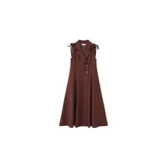 [ナチュラルビューティーベーシック] 2wayショルダーリボンジャンスカ【ブラウン/S】