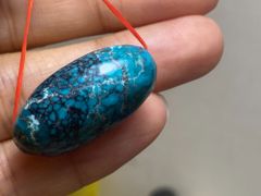 TK68 大粒 通穴 天然 ターコイズ トルコ石 ルース 裸石 ネックレス