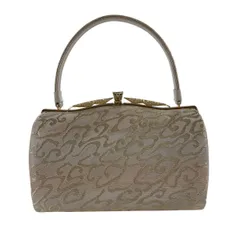 【美品】 和装バッグ 優品 フォーマル 流水 金銀糸 灰茶 正絹 和装小物  【中古】