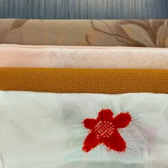 帯揚げ 優品 帯揚げ5枚セット 薄ピンク 正絹 和装小物  【中古】