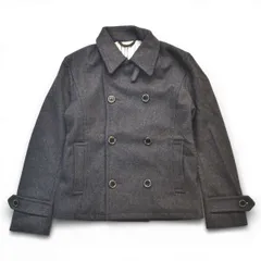 Pherrow's フェローズ ピーコート Lウール　黒　ダブル　レザー　短丈 Pherrow's フェローズ ピーコート Lウール 黒 ダブル レザー 短丈