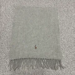 ウール100 ポロラルフローレン イタリア製 マフラー A+