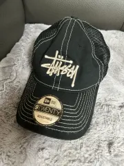 STUSSY x NEW ERA 9TWENTY ベースボールキャップ ブラック