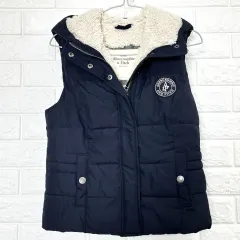 アバクロンビー アメリカン カジュアル ネイビー ベスト ダウン S