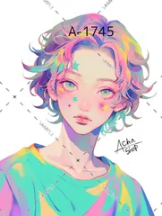 A-1745 メンズ ステッカー sticker 素材 コラージュ collage シール achashop