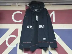 ハッツオン フード ジップアップ 起毛 裏地 ジャケット M 95 ブラック