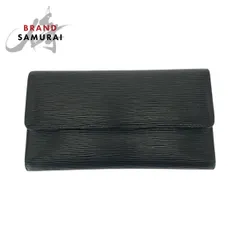 美品 LOUIS VUITTON ルイヴィトン エピ ポルトトレゾール インターナショナル ブラック 黒 ゴールド金具 レザー 長財布 メンズ 506239【中古】