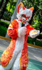 ドラゴン 狐 ファースーツ マスク 着ぐるみセット ケモノ ファースーツ