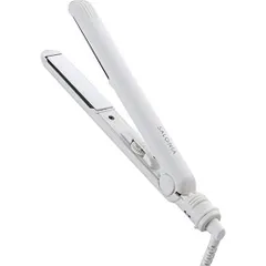 SALONIA サロニア ミニ ストレートアイロン ヘアアイロン 耐熱ポーチ付 SL-010SW ホワイト