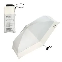 【2025】男の晴雨兼用傘 日傘 IZA Type:Compact ライトグレー×オフ [遮光率100%・UVカット率100%・UPF50＋・遮