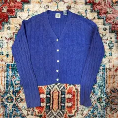 L オールド ギャップ クロップドフィット ケーブル ニット カーディガン