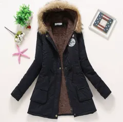 【大特価】アウター レディース コート ファーコート ロングコート 中綿コート 裏起毛 ジャケット フェイクファー付 体型カバー もこもこ フード付き 冬225588