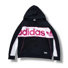adidas　パーカー　ビッグロゴ　プルオーバー　ブラック　M