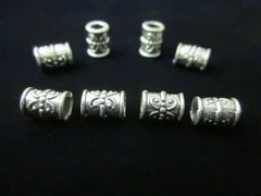 ビーズクラブ ロンデル メタルビーズ 鼓 つづみ 銀 7mm 50個 ブレスレット ネックレス 金具 金属ビーズ パーツ