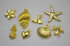 チャーム ハワイアン アソート ミックス ゴールド 8種 ビーズクラブ