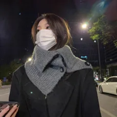 厚手ニット ネックウォーマー 防寒対策 暖かい 防風 スヌード 男女兼用