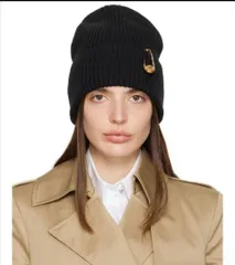 未使用級　現行　VERSACE　安全ピン　ニット帽　ユニセックス　RFID