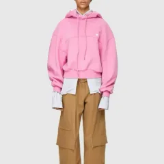 LOW CLASSIC ピンク フードTシャツ