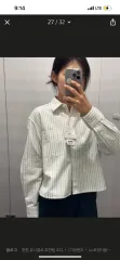 UNIQLO JW Kinloch Anderson（キンロックアンダーソン） オックスフォード（オックスフォード） オーバーサイズ シャツ 長袖 ストライプ